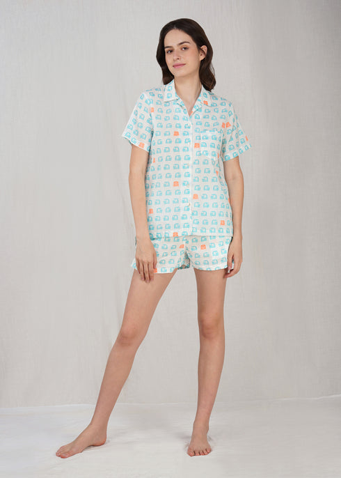 Delhi Auto Women's Nightsuit Blue